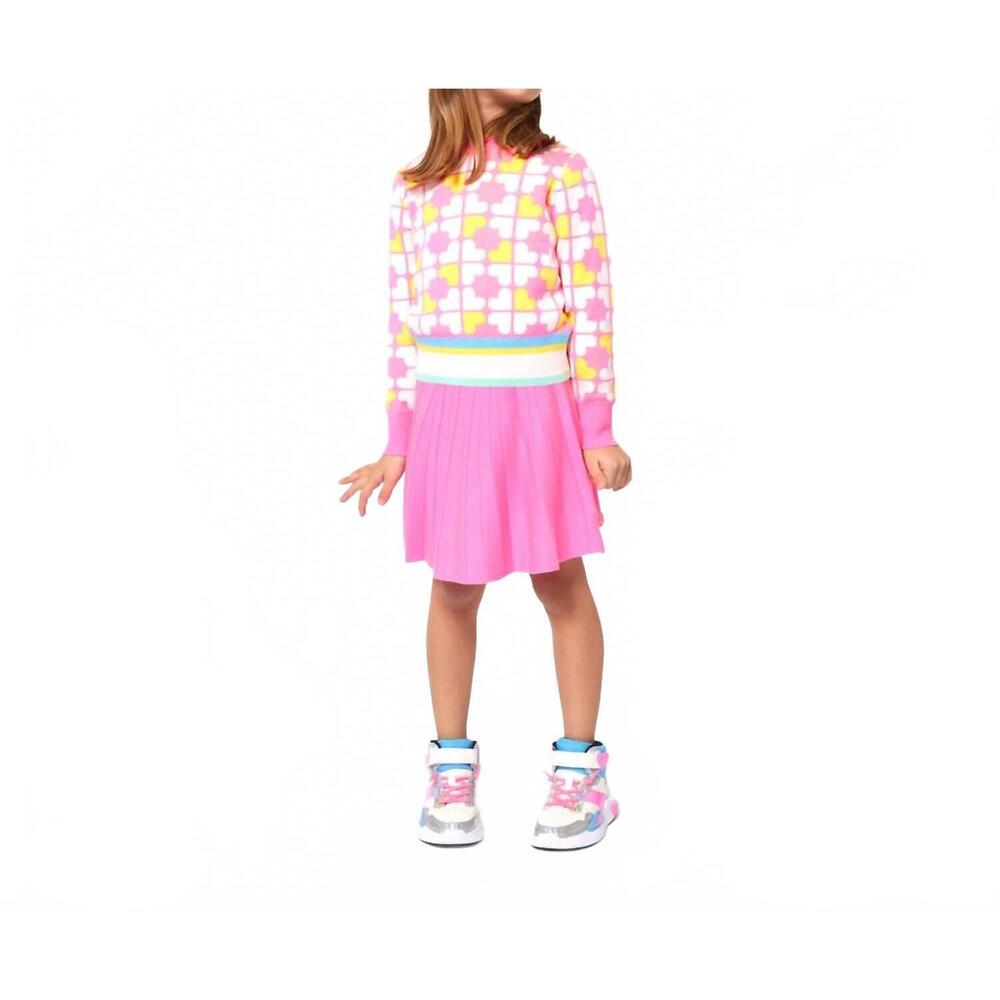NEW BILLIEBLUSH girl's knitted mini skirt in pink